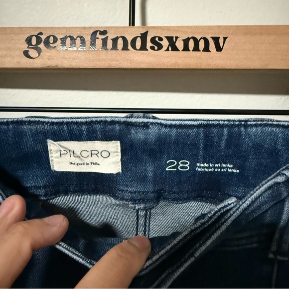 Pilcro Slim 70s High-Rise Crop Flare Jeans Size 28 - Picture 8 of 16